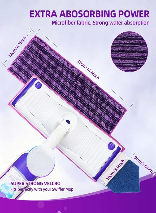 كيباو وسادات إعادة تعبئة ممسحة كهربائية قابلة لإعادة الاستخدام من KEEPOW مع وسادات تنظيف متوافقة مع ممسحة Swiffer PowerMop المصنوعة من الألياف الدقيقة، بديل لوسادات الممسحة الكهربائية لتنظيف الأرضيات الخشبية، عبوة من قطعتين - Image 4